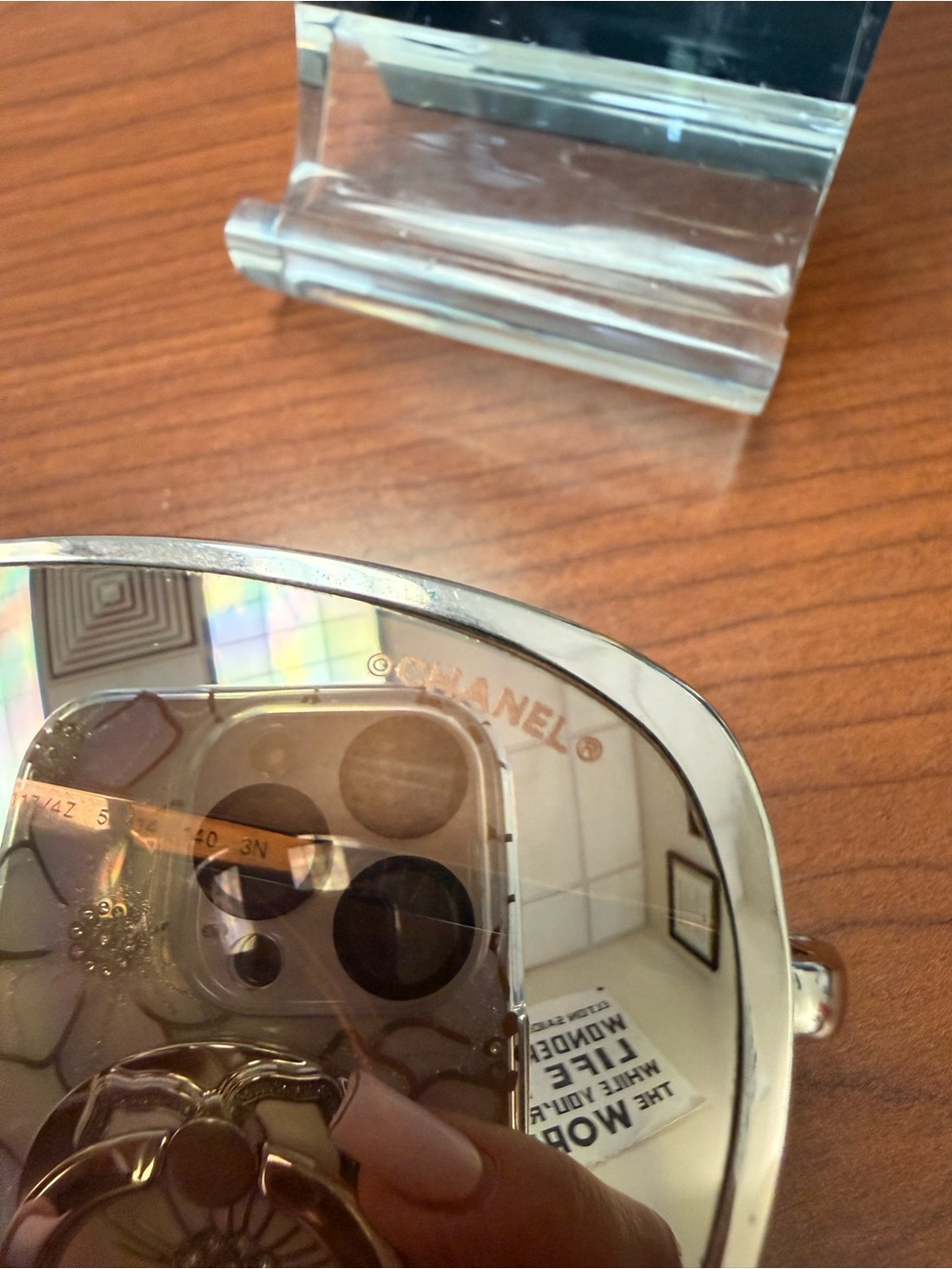 CHANEL 4223 rose gold mirror pilot aviator sunglasses - Picture 2 of 12